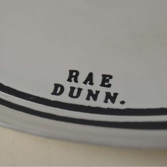 Rae Dunn INDULGE 12 7/8" Glass Plate Platter, Glass Collection, Reverse Painted - Picture 4 of 5